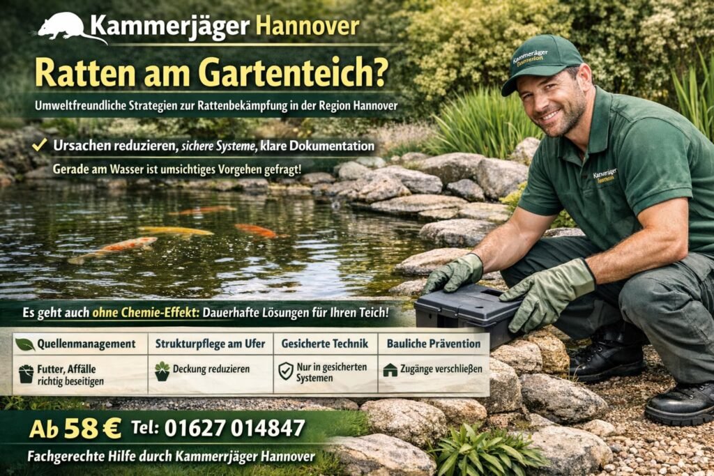 ratten am gartenteich