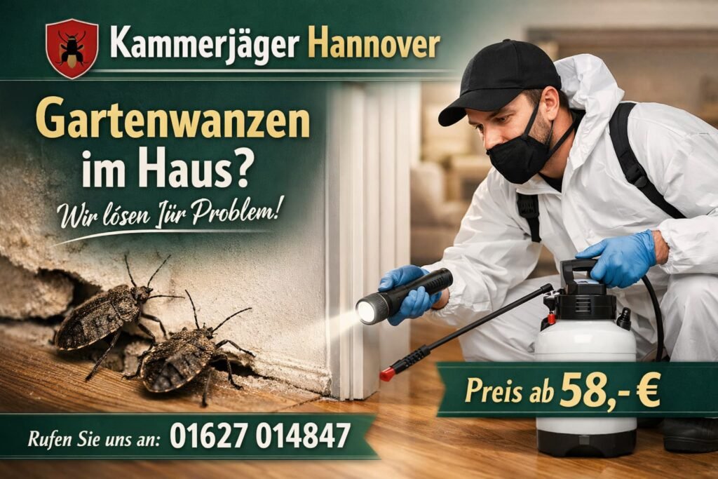 Kammerjäger Hannover Techniker entfernt Gartenwanzen im Haus – Schädlingsbekämpfung ab 58€ jetzt anrufen