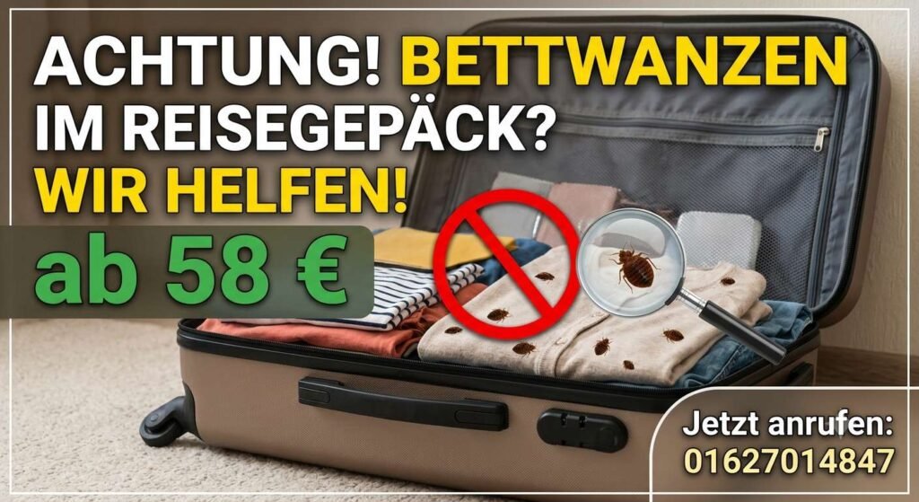 Bettwanzen Reisegepäck