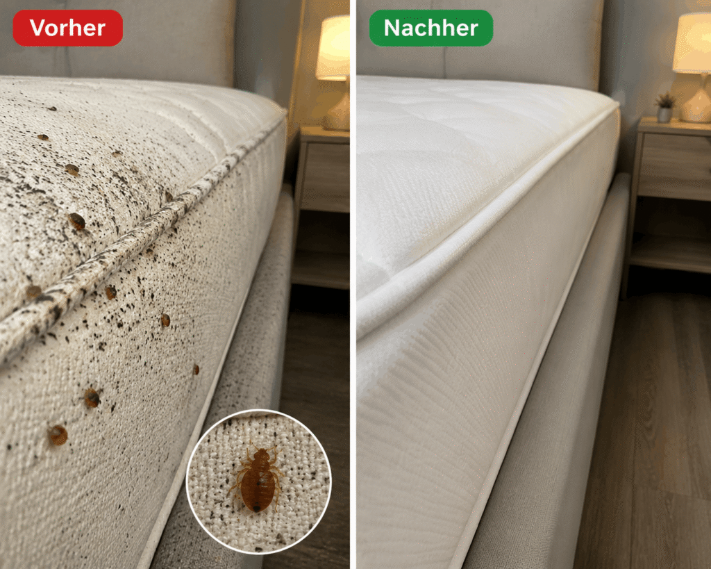 Bettwanze bekämpfen in Hannover: Kammerjäger behandelt Matratze, Bettgestell und versteckte Befallsstellen fachgerecht
