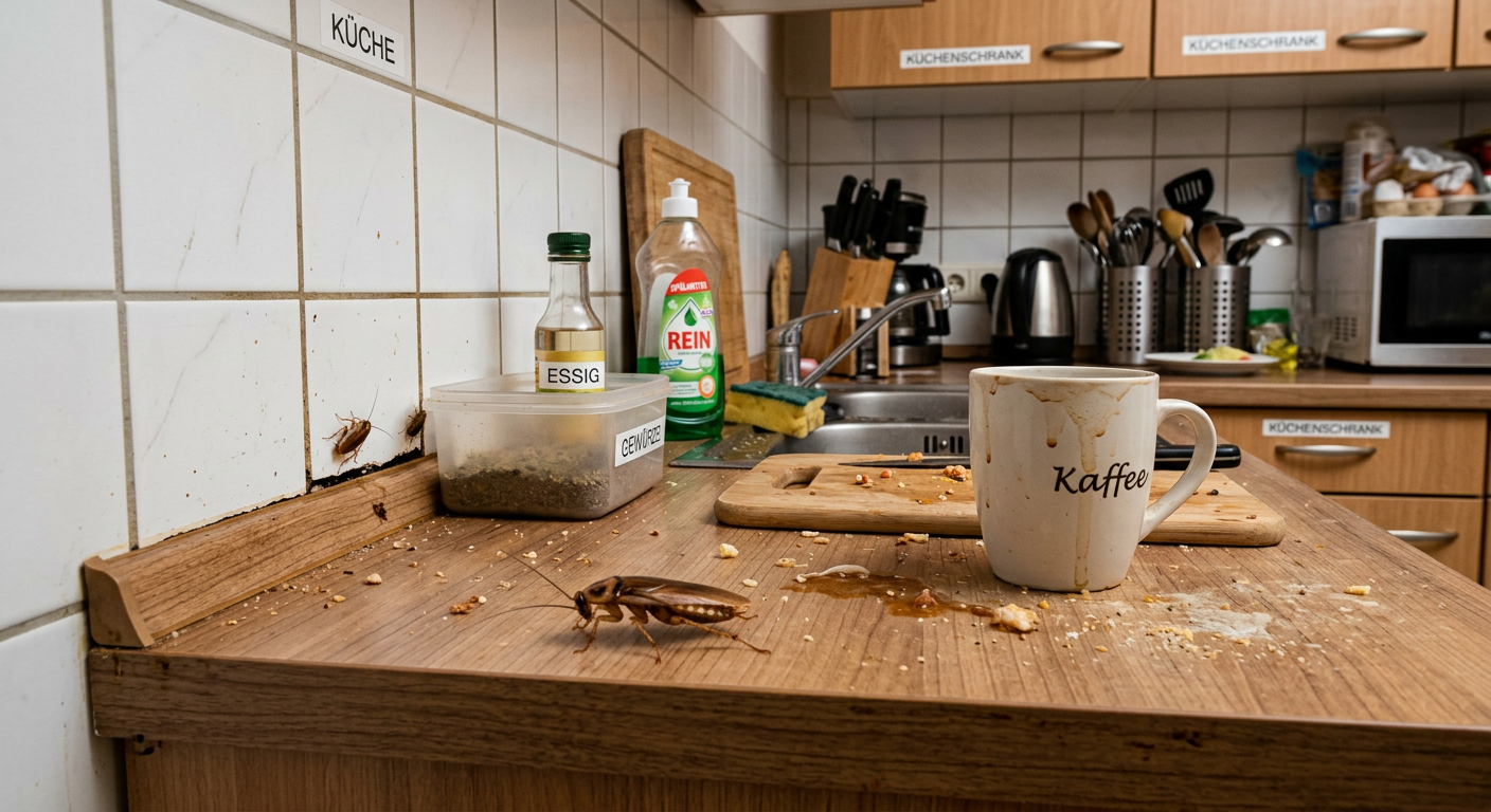 deutsche schabe in der küche
