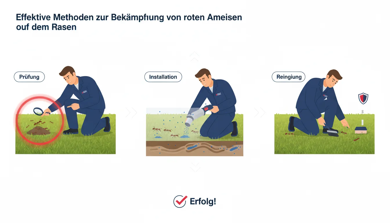 rote ameisen auf dem rasen – Lösung
