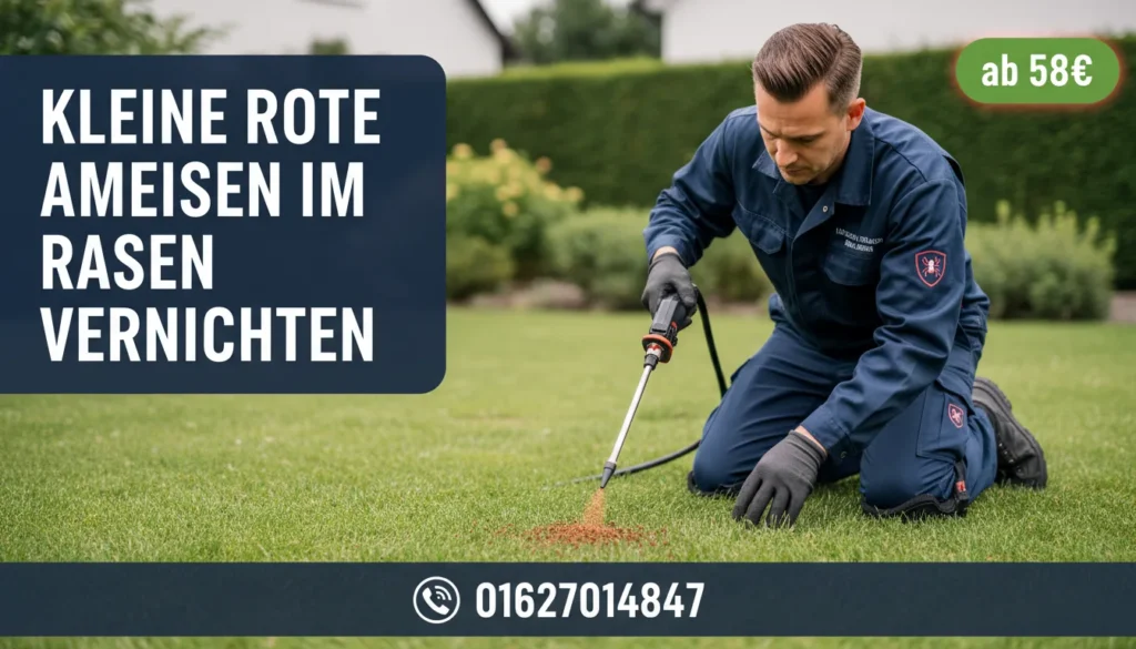 kleine rote ameisen im rasen vernichten