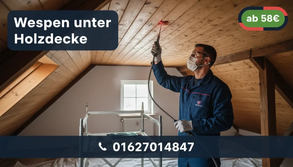 Wespen unter holzdecke