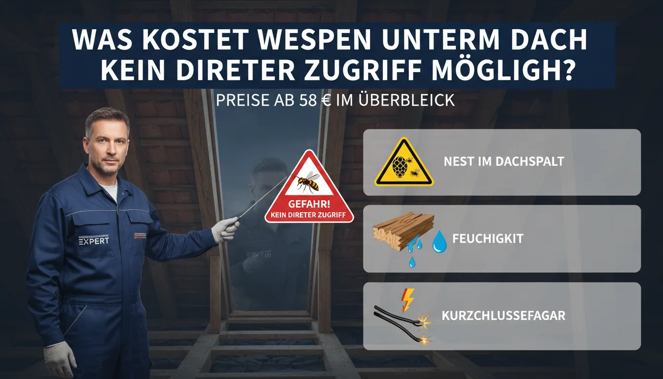 Wespen unterm Dach kein direkter Zugriff möglich – Problem