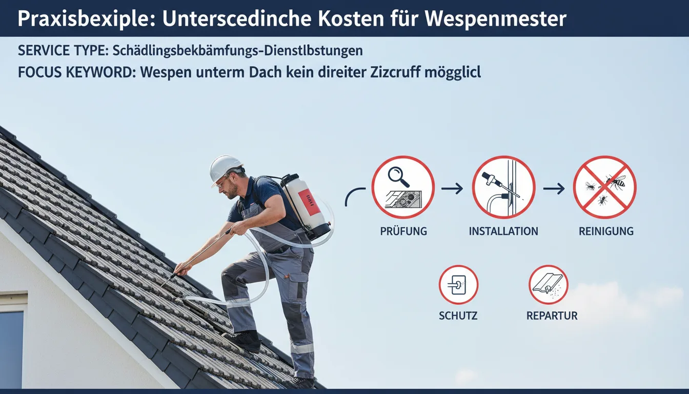 Wespen unterm Dach kein direkter Zugriff möglich – Lösung