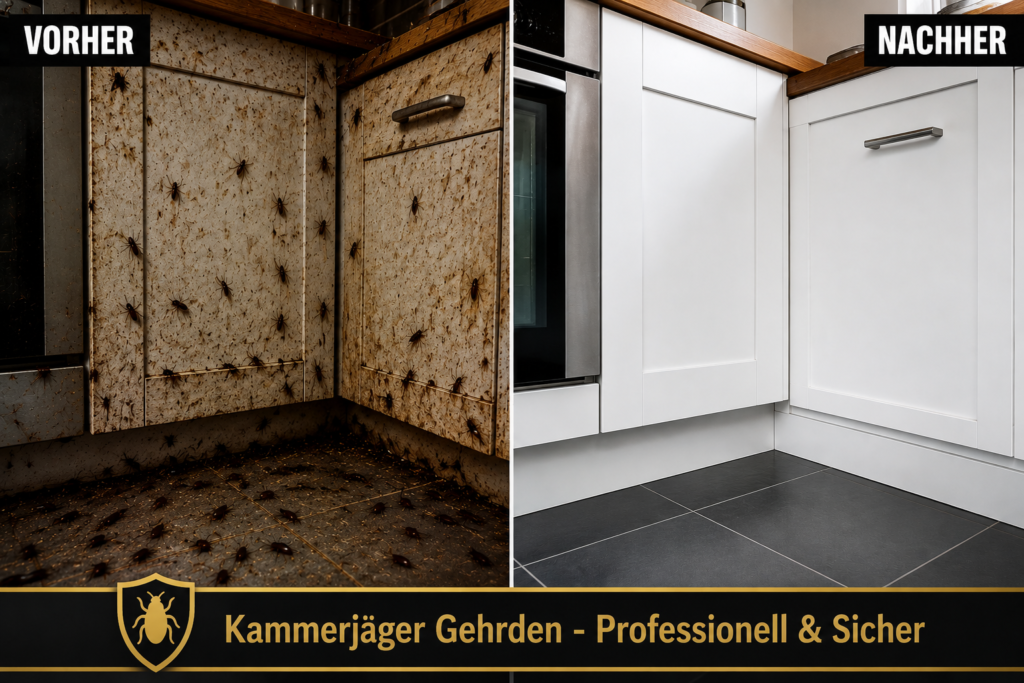 Kammerjäger Gehrden – Vorher und Nachher Vergleich bei Schädlingsbefall in der Küche