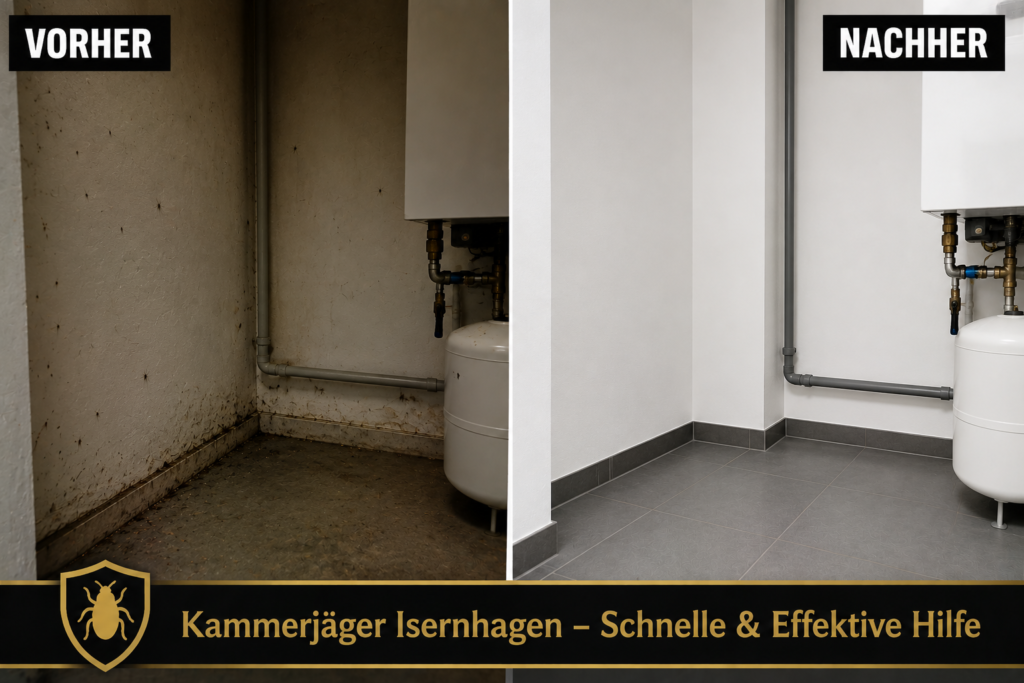 Kammerjäger Isernhagen – Vorher und Nachher Vergleich bei Schädlingsbekämpfung im Heizungsraum